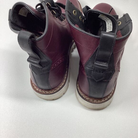Timberland Maroon Waterproof Mid Cut Street Boots Size 8.5 Men’s - Picture 11 of 16